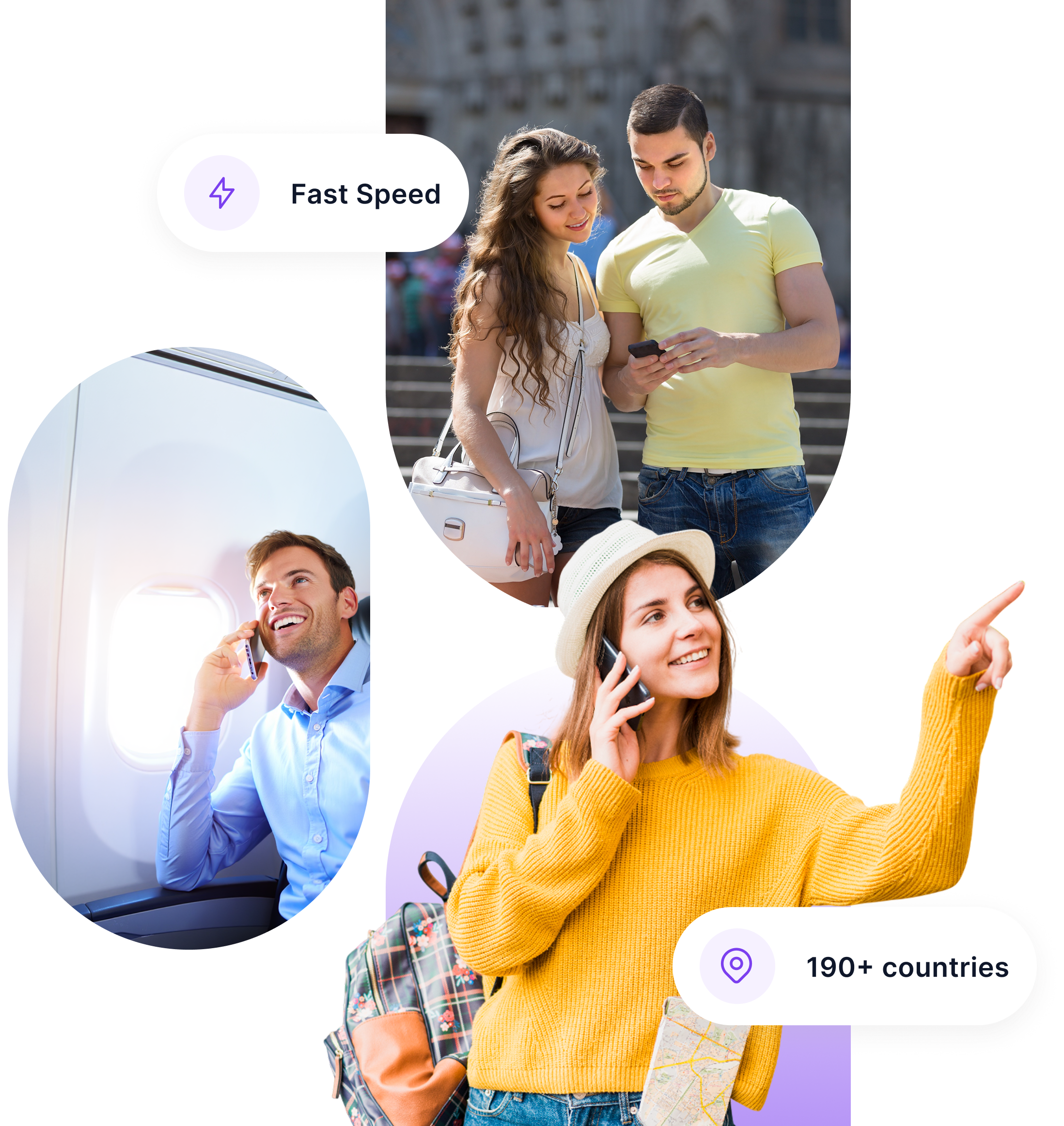 Traveler using mobile internet